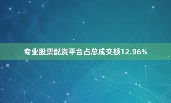 专业股票配资平台占总成交额12.96%